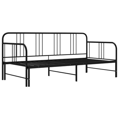 Vuodesohvan runko musta metalli 90x200 cm