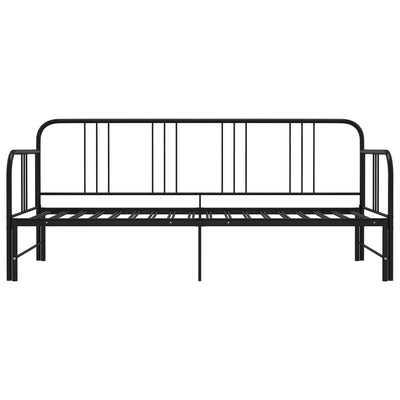 Vuodesohvan runko musta metalli 90x200 cm