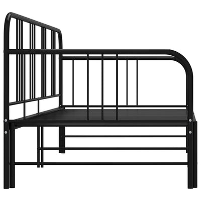 Vuodesohvan runko musta metalli 90x200 cm