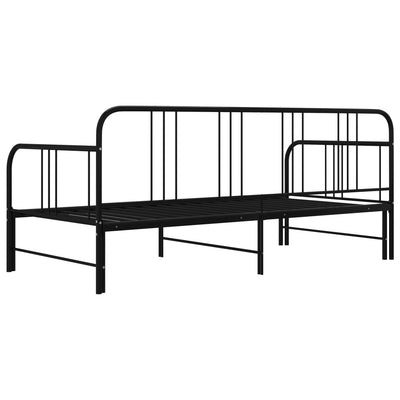 Vuodesohvan runko musta metalli 90x200 cm
