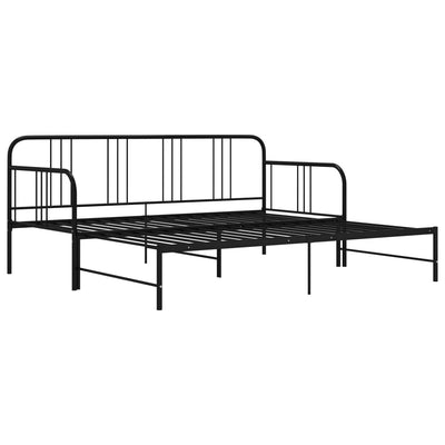 Vuodesohvan runko musta metalli 90x200 cm