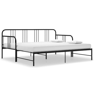 Vuodesohvan runko musta metalli 90x200 cm