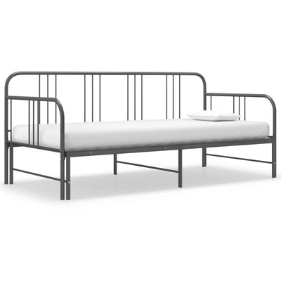 Vuodesohvan runko harmaa metalli 90x200 cm