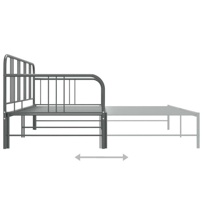 Vuodesohvan runko harmaa metalli 90x200 cm