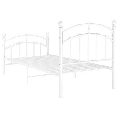 Valkoinen sängynrunko Agrifina 100x200cm (metalli)