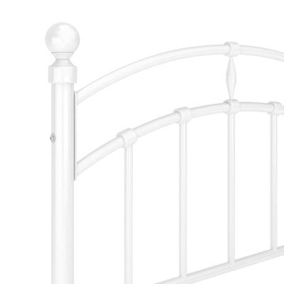 Valkoinen sängynrunko Agrifina 100x200cm (metalli)