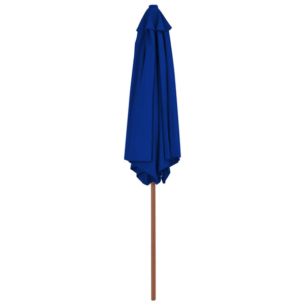 Puutarha-aurinkovarjo puutolpalla sininen 270 cm