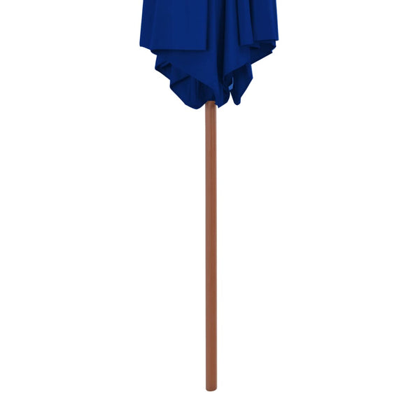 Puutarha-aurinkovarjo puutolpalla sininen 270 cm