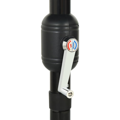 Musta aurinkovarjo Savola 3,5 m (3-tasoinen, alumiinitolppa)