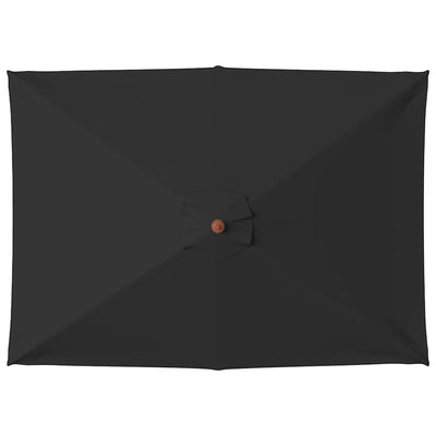 Musta puutarha-aurinkovarjo puutolpalla Darca 150x200cm