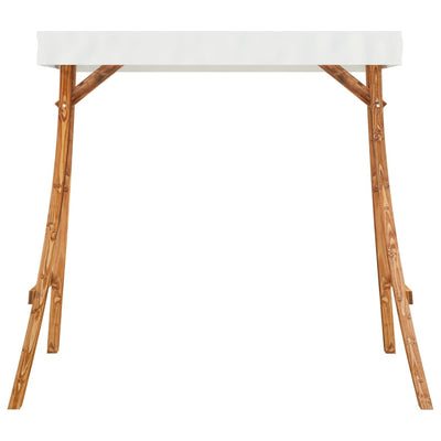 Keinuteline Eramia (kermakatto tiikkiviimeistelty taivutettu puu)