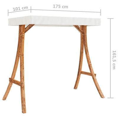 Keinuteline Eramia (kermakatto tiikkiviimeistelty taivutettu puu)