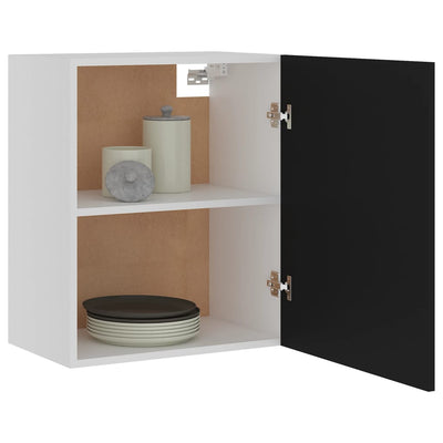 Seinäkaapit 2 kpl musta 50x31x60 cm tekninen puu