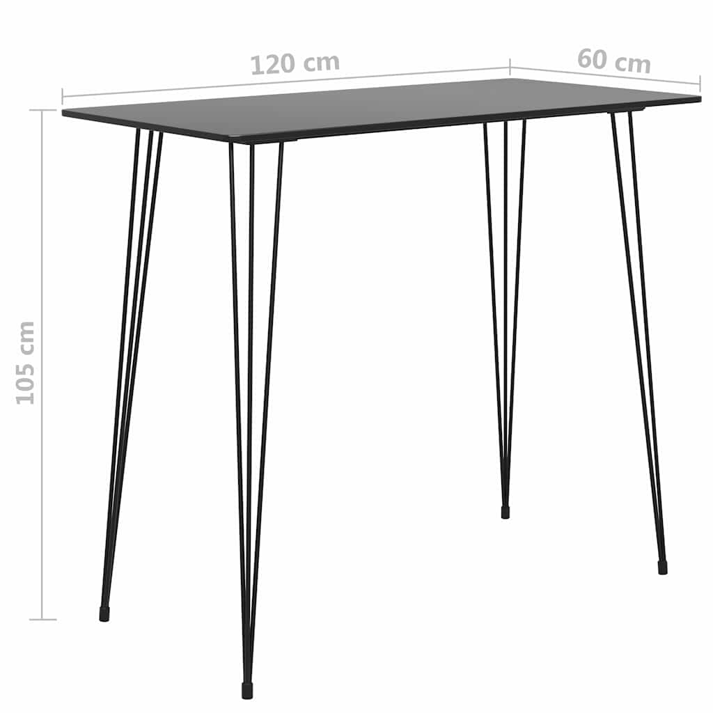 5-osainen Baarisarja musta ja harmaa