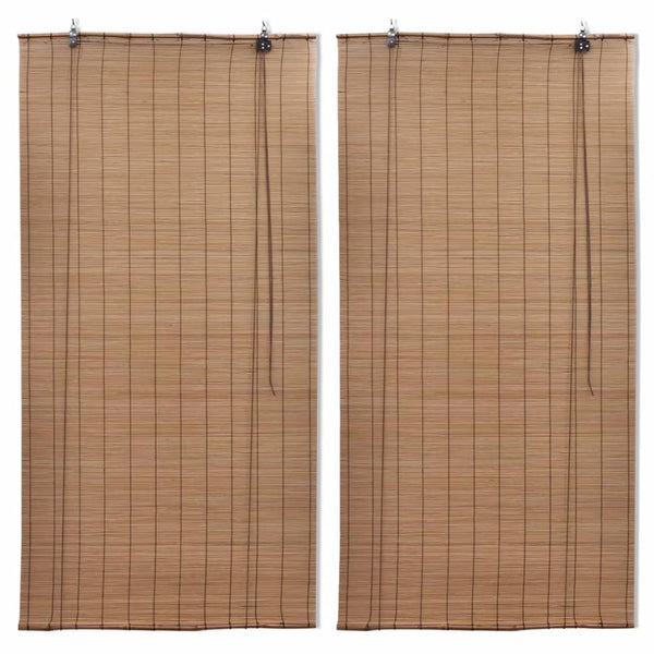 Ruskea bambu rullaverhot Arly 100x160cm (2 kpl)