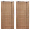 Bambu rullaverhot 2kpl ruskea 120 x 220 cm