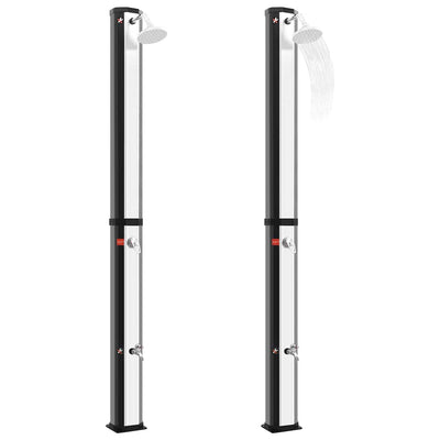 Aurinkolämmitteinen ulkosuihku, suihkupää ja hana Stele 35 l