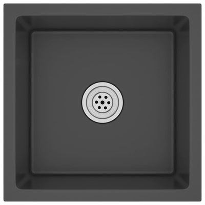 Musta käsintehty keittiön tiskiallas Nilofer (ruostumaton teräs)