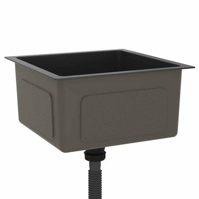 Musta käsintehty keittiön tiskiallas Nilofer (ruostumaton teräs)