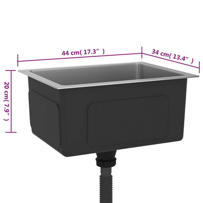 Ruostumaton teräs käsintehty keittiön tiskiallas Nilofer