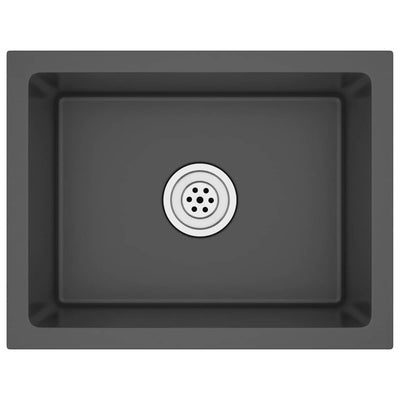 Musta käsintehty keittiön tiskiallas Nilofer (ruostumaton teräs)