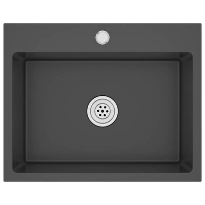 Musta käsintehty tiskiallas Nilofer (ruostumaton teräs)