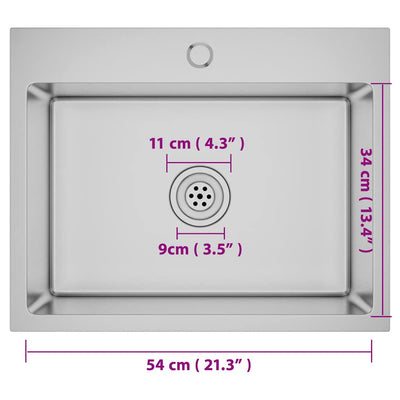 Ruostumaton teräs käsintehty keittiön tiskiallas Nilofer