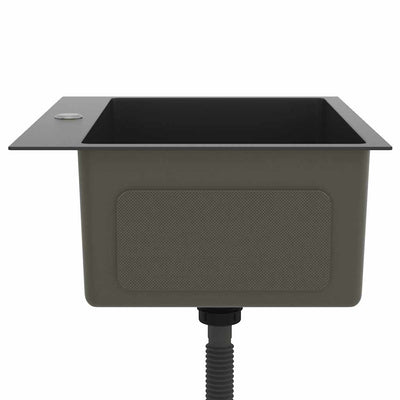 Musta käsintehty keittiön tiskiallas Nilofer (ruostumaton teräs)