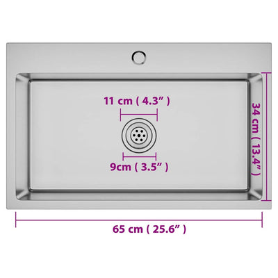 Ruostumaton teräs käsintehty keittiön tiskiallas Nilofer