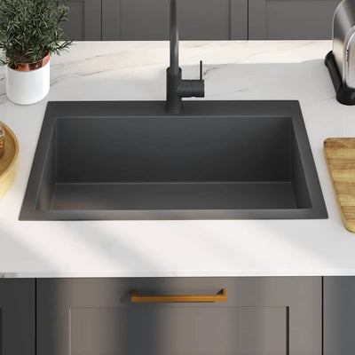 Musta käsintehty tiskiallas Nilofer (ruostumaton teräs)