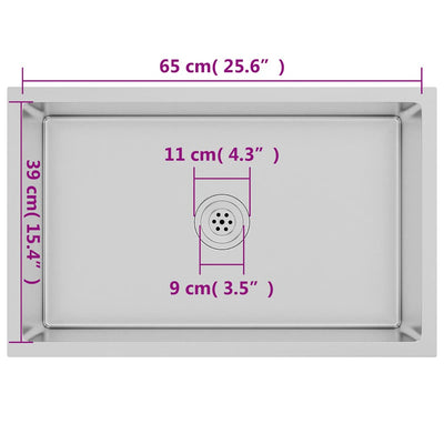 Ruostumaton teräs käsintehty keittiön tiskiallas Nilofer