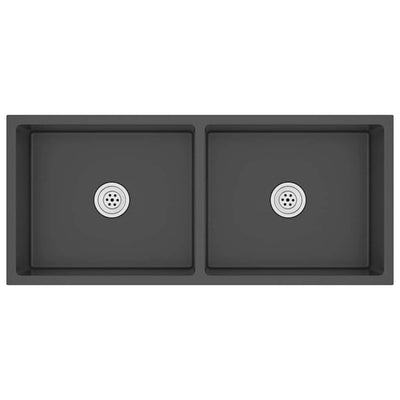 Musta käsintehty tiskiallas Nilofer (ruostumaton teräs)