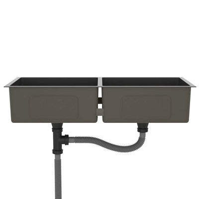 Musta käsintehty tiskiallas Nilofer (ruostumaton teräs)