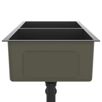 Musta käsintehty tiskiallas Nilofer (ruostumaton teräs)