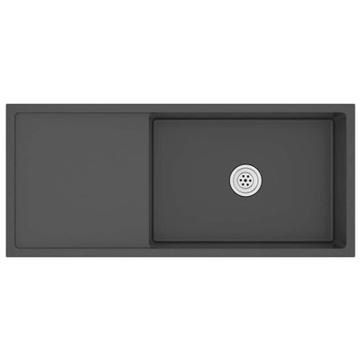 Käsintehty keittiön tiskiallas musta ruostumaton teräs