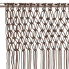 Harmaanruskea macrame verho Andre 140x240cm (puuvilla)