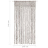 Macrame verho harmaanruskea 140x240 cm puuvilla