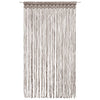Harmaanruskea macrame verho Adinus 140x240cm (puuvilla)