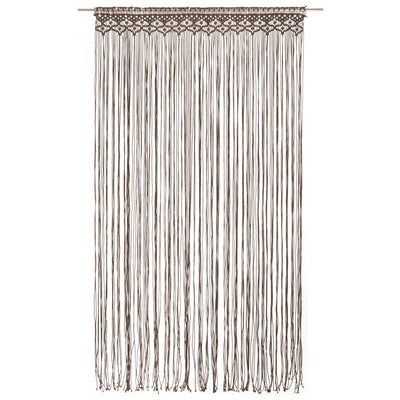 Macrame verho harmaanruskea 140x240 cm puuvilla