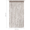 Harmaanruskea macrame verho Adinus 140x240cm (puuvilla)
