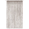 Harmaanruskea macrame verho Ilariu 140x240cm (puuvilla)