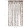 Harmaanruskea macrame verho Ilariu 140x240cm (puuvilla)