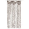 Harmaanruskea macrame verho Matar 140x240cm (puuvilla)