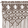 Harmaanruskea macrame verho Matar 140x240cm (puuvilla)