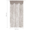 Harmaanruskea macrame verho Matar 140x240cm (puuvilla)