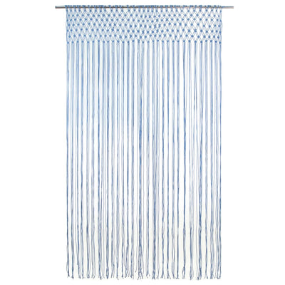 Macrame verho sininen 140x240 cm puuvilla