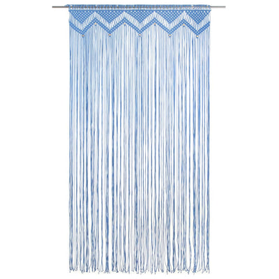 Macrame verho sininen 140x240 cm puuvilla