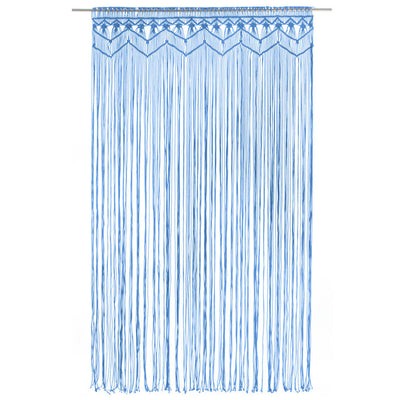 Macrame verho sininen 140x240 cm puuvilla
