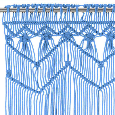 Macrame verho sininen 140x240 cm puuvilla