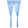 Sininen macrame verho Matar 140x240cm (puuvilla)